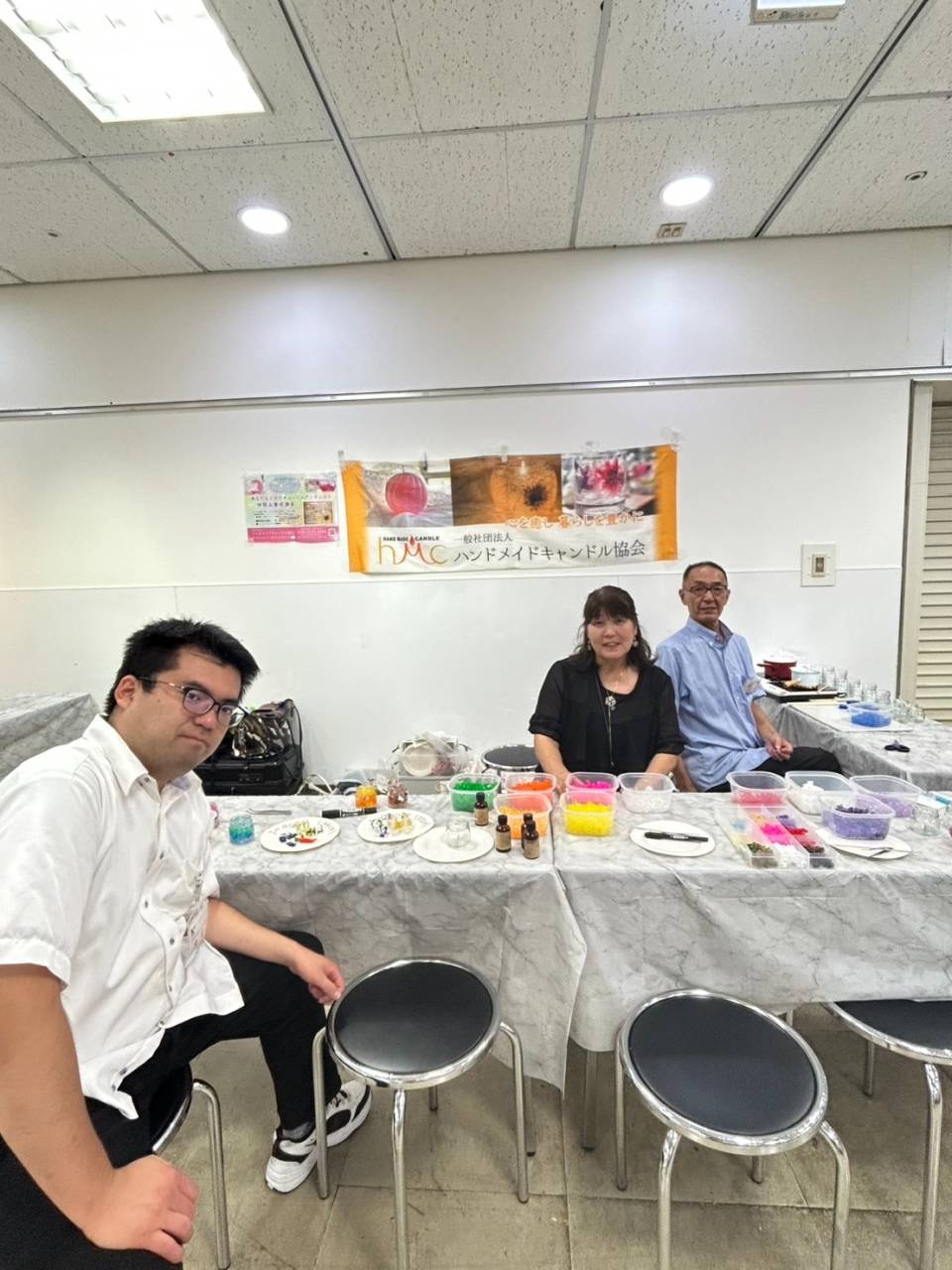 京阪百貨店守口店8階 アロマキャンドル作り体験出展